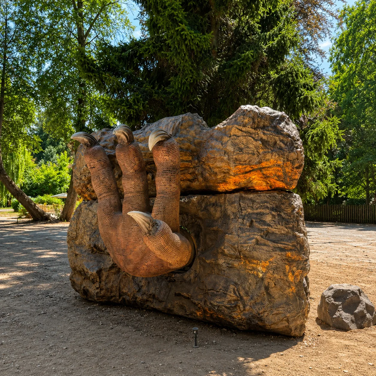 Obří spár, obří model v parku Svět obrů, Chlum u Třeboně